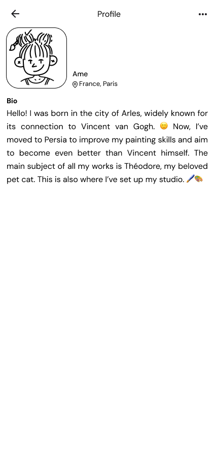 screen shot for create